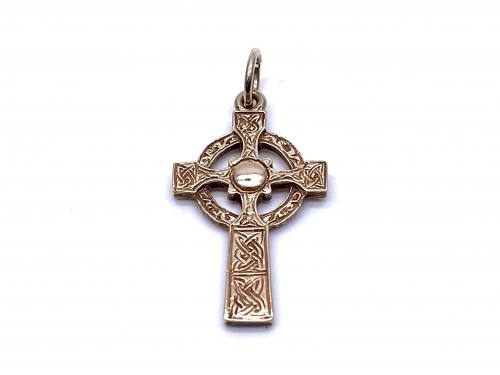 9ct Yellow Gold Fancy Cross Pendant