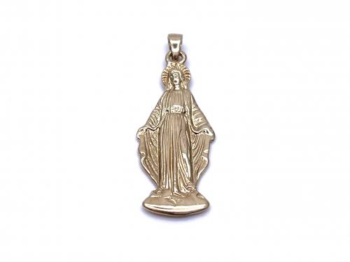 9ct Yellow Gold Virgin Mary Pendant