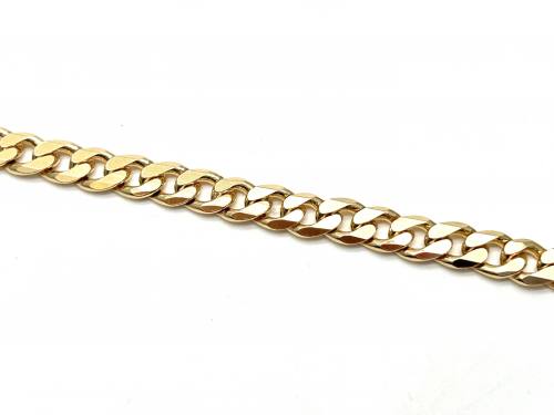 9ct Yellow Gold Curb Bracelet 9 1/4 In