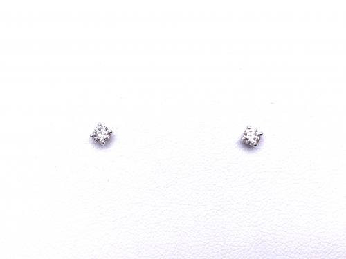 9ct Diamond Solitaire Stud Earrings 0.34ct