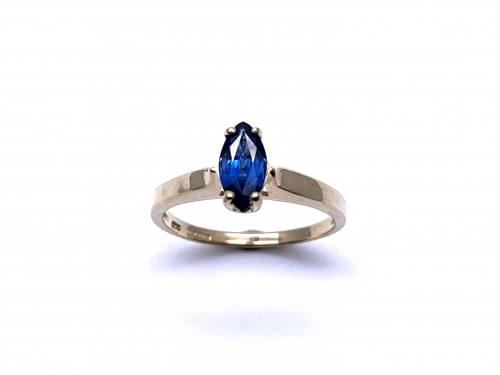 9ct Yellow Gold Sapphire Solitaire Ring