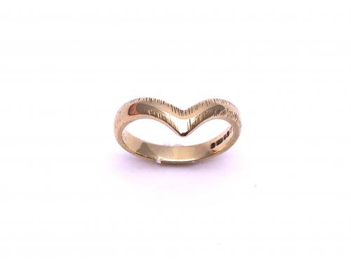 9ct Yellow Gold Wishbone Ring