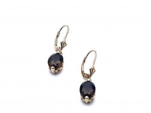 9ct Smokey Quartz Drop Earrings