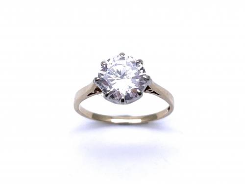 9ct Yellow Gold CZ Solitaire Ring