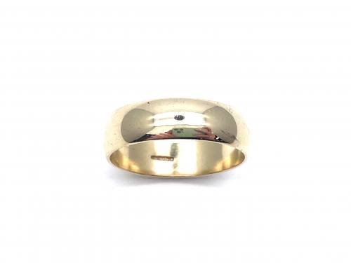 9ct Yellow Gold Plain Wedding Ring
