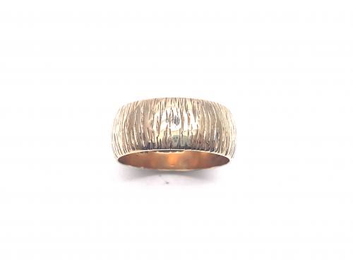 9ct Yellow Gold Patterned Wedding Ring