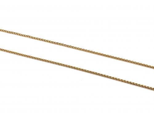 9ct Yellow Gold Spiga Chain 18 inch
