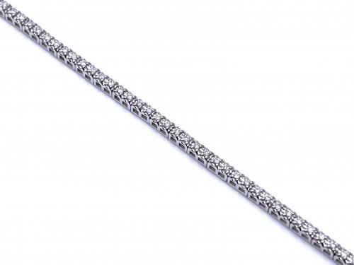 9ct White Gold Diamond Tennis Bracelet 0.53ct