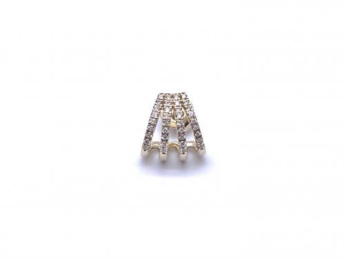 9ct Yellow Gold Diamond Cuff Earring 0.10ct