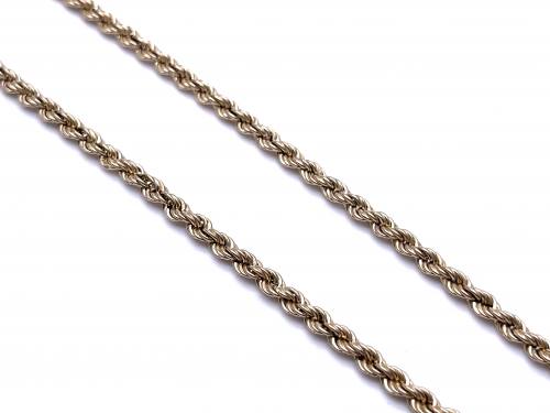 9ct Yellow Gold Rope Necklet 16 inch