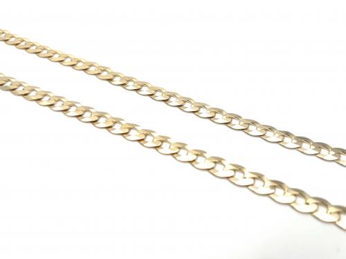9ct Yellow Gold Curb Chain 22 Inch