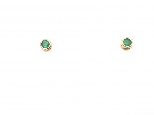 9ct Yellow Gold Blue Topaz Stud Earrings 3mm