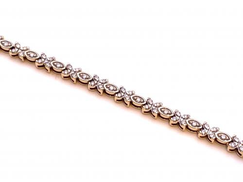 9ct Yellow Gold Diamond Bracelet 1.50ct