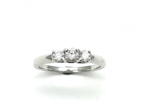 18ct White Gold Diamond 3 Stone Ring