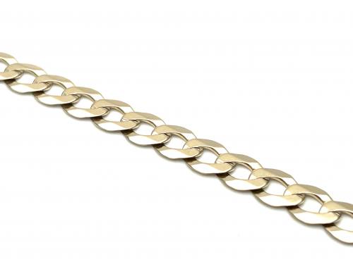 9ct Yellow Gold Curb Bracelet 8 3/4 in