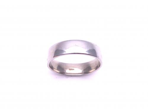 9ct White Gold Wedding Ring 6mm