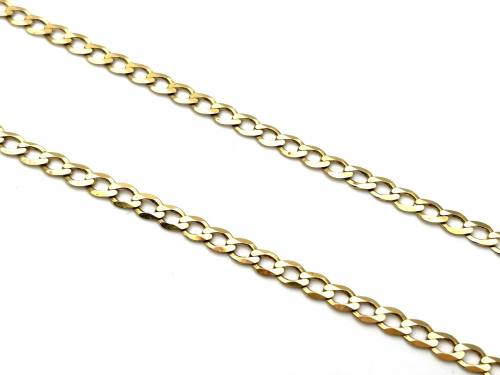 9ct Yellow Gold Curb Chain 22 inch