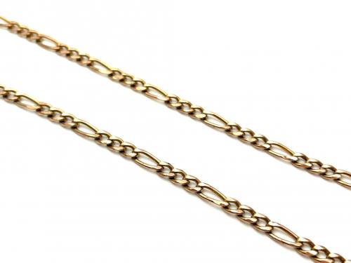 9ct Rose Gold Figaro Chain 18 inch
