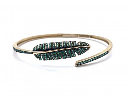 Jade Jagger 18ct Emerald Leaf Bangle