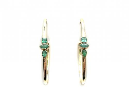 Sorellina 18ct Emerald Drop Earrings