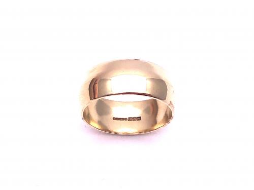 9ct D Shaped Wedding Ring 8mm