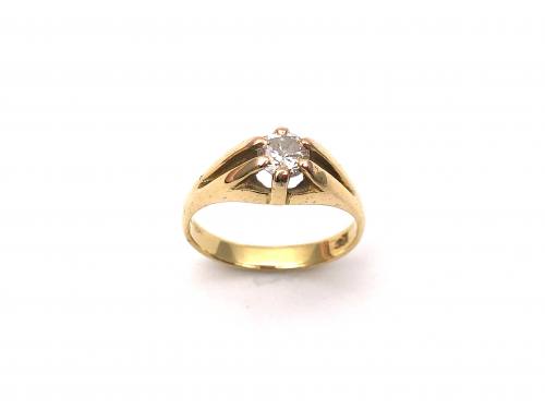 18ct Gents Diamond Solitaire Ring