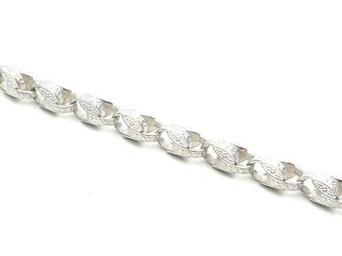 Silver Tulip Bracelet 9 inch