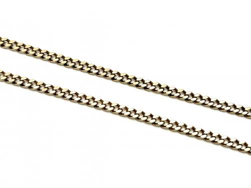 9ct Yellow Gold Curb Chain 18 Inch