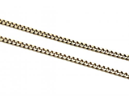 9ct Yellow Gold Curb Chain 18 Inch