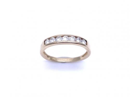 9ct Yellow Gold CZ Eternity Ring