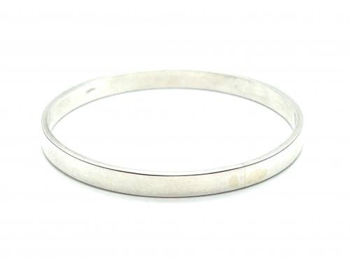 Silver Plain Solid Bangle 60mm