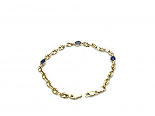 18ct Yellow Gold Sapphire Bracelet