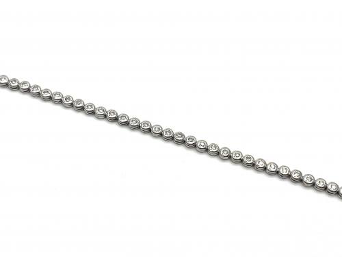 9ct White Gold Diamond Tennis Bracelet