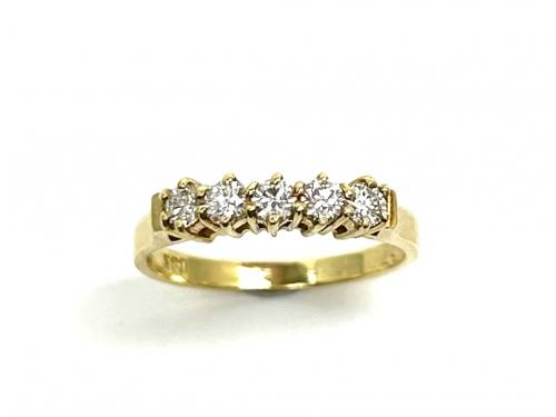 18ct Yellow Gold Diamond 5 Stone