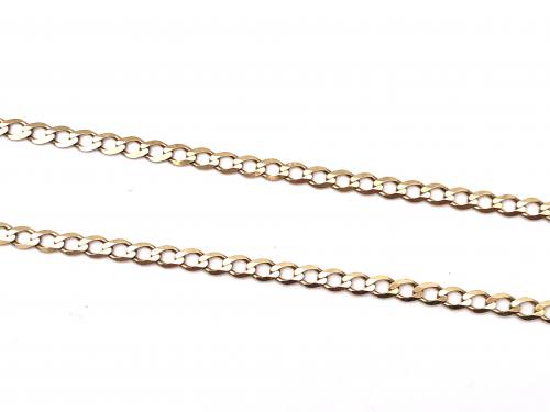 9ct Yellow Gold Flat Curb Necklet