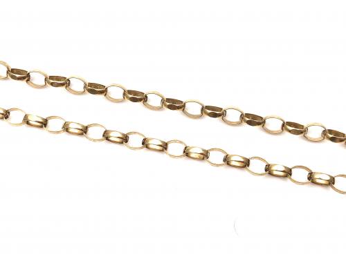 9ct Yellow Gold Faceted Belcher Necklet