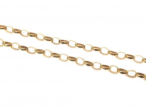 9ct Yellow Gold Faceted Belcher Necklet