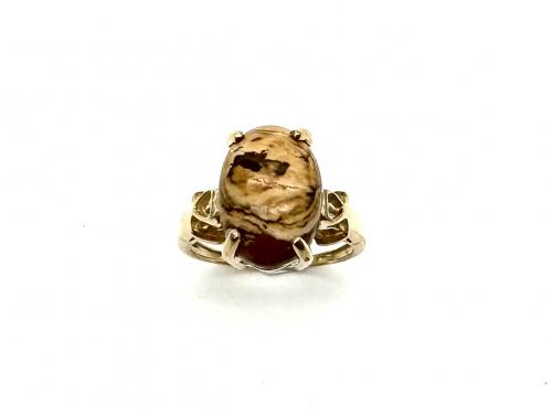 9ct Yellow Gold Agate Ring