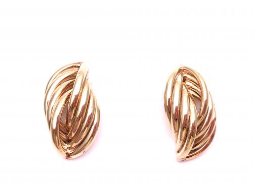 9ct Yellow Gold Large Stud Earrings