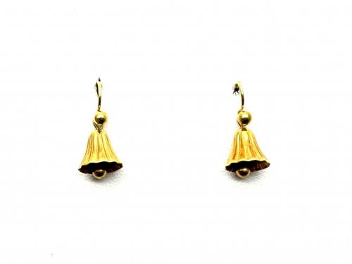 9ct Yellow Gold Bell Drop Earrings
