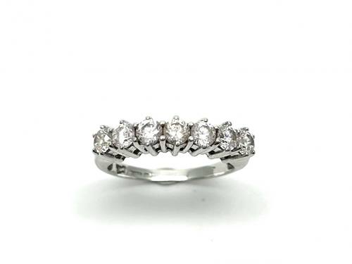 9ct White Gold CZ Eternity Ring