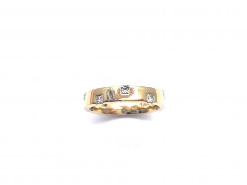 9ct Yellow Gold Diamond Wedding Ring