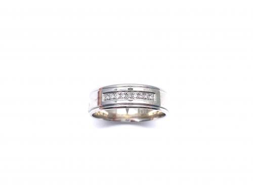 9ct White Gold Diamond Wedding Ring