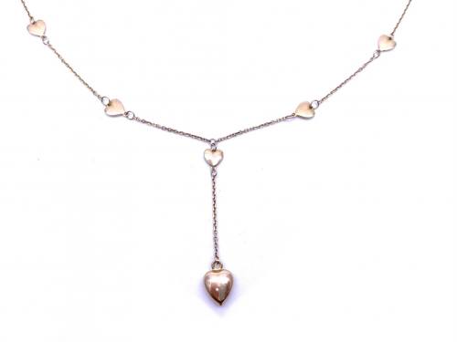 9ct Yellow Gold Heart Necklet