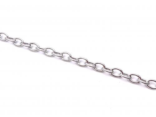 Silver Ladies T-Bar Bracelet 7.5 Inch