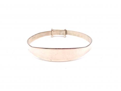 Silver Babies Plain ID Expandable Bangle