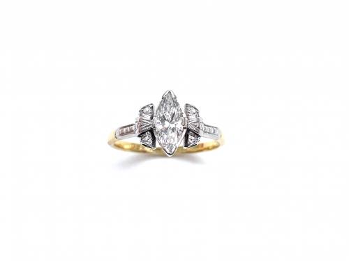 Diamond Marquise Solitaire Ring