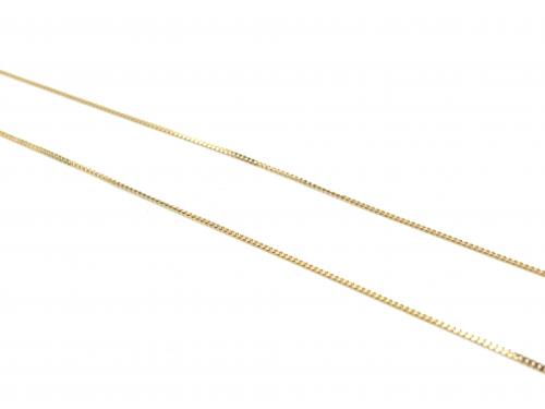 9ct Yellow Gold Fine Curb Chain 18 inch