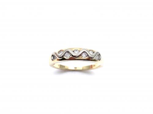 9ct Yellow Gold Diamond Band Ring