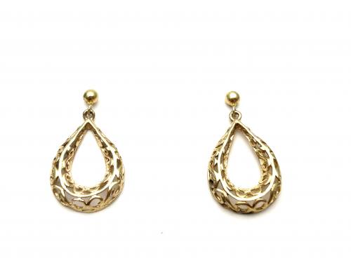 9ct Yellow Gold Stud Drop Earrings